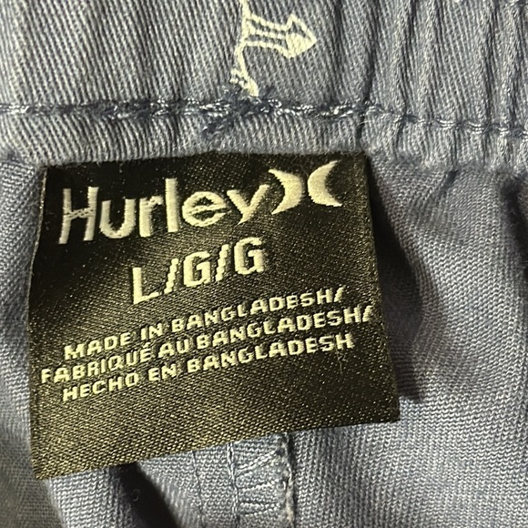 Hurley nautical Anchor print pull on drawstring shorts size large - Picture 4 of 7